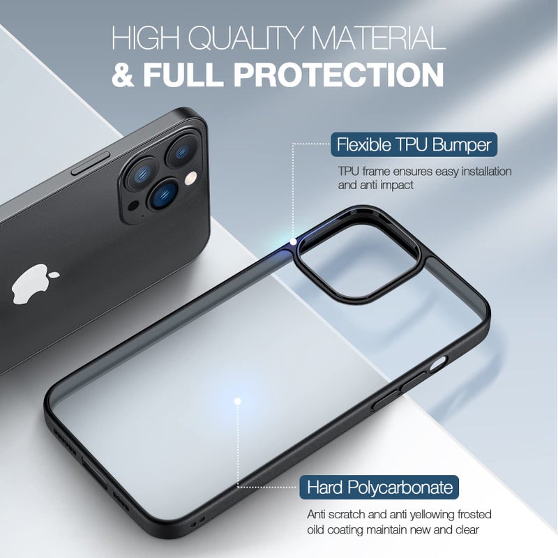 ORIbox for iPhone 12 Pro Max Case, Slim Phone Case for iPhone 12 Pro Max 6.7",Slim Thin Shockproof Anti-Fall Translucent Matte,Not Yellowing - Image 3